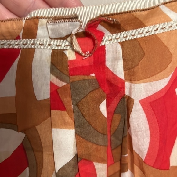 Artsy Abstract Maximalist Colorful Boho Retro Sustainable Cotton Skirt 2 - Picture 3 of 10